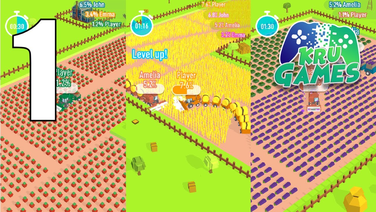 Harvest.io &ndash; Farming Arcade in 3D Gameplay Walkthrough #1 (Android, IOS)