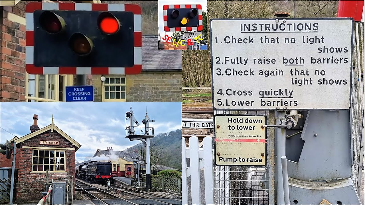 Rare Barriers at Levisham Level Crossing, North Yorkshire Moors Railway