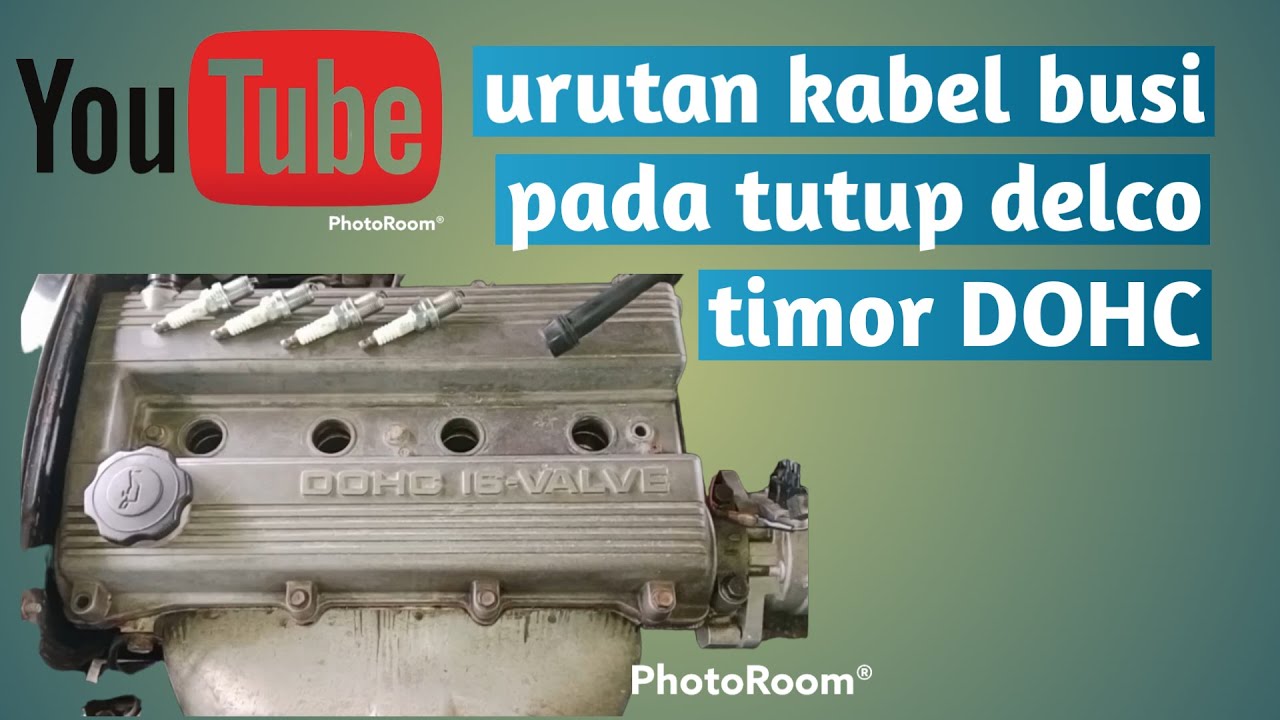 nomor urut kabel busi pada tutup delco timor DOHC