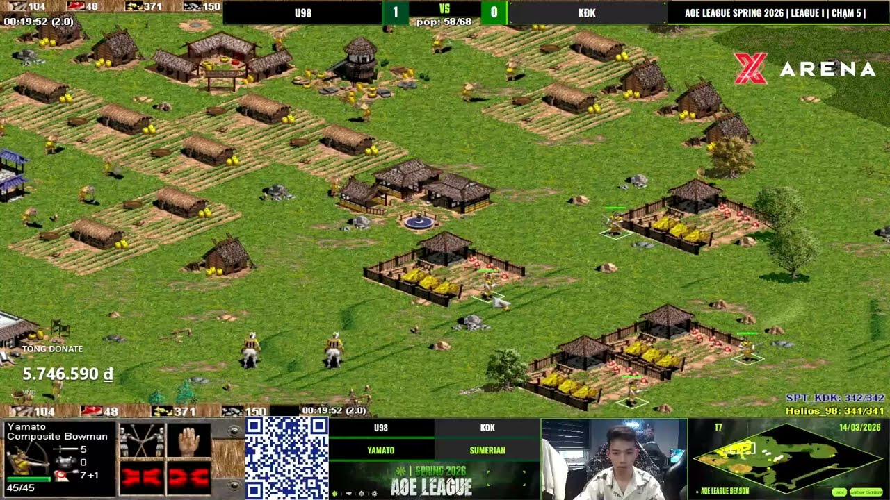 U98 vs KĐK Random Chạm 5 AOE LEAGUE