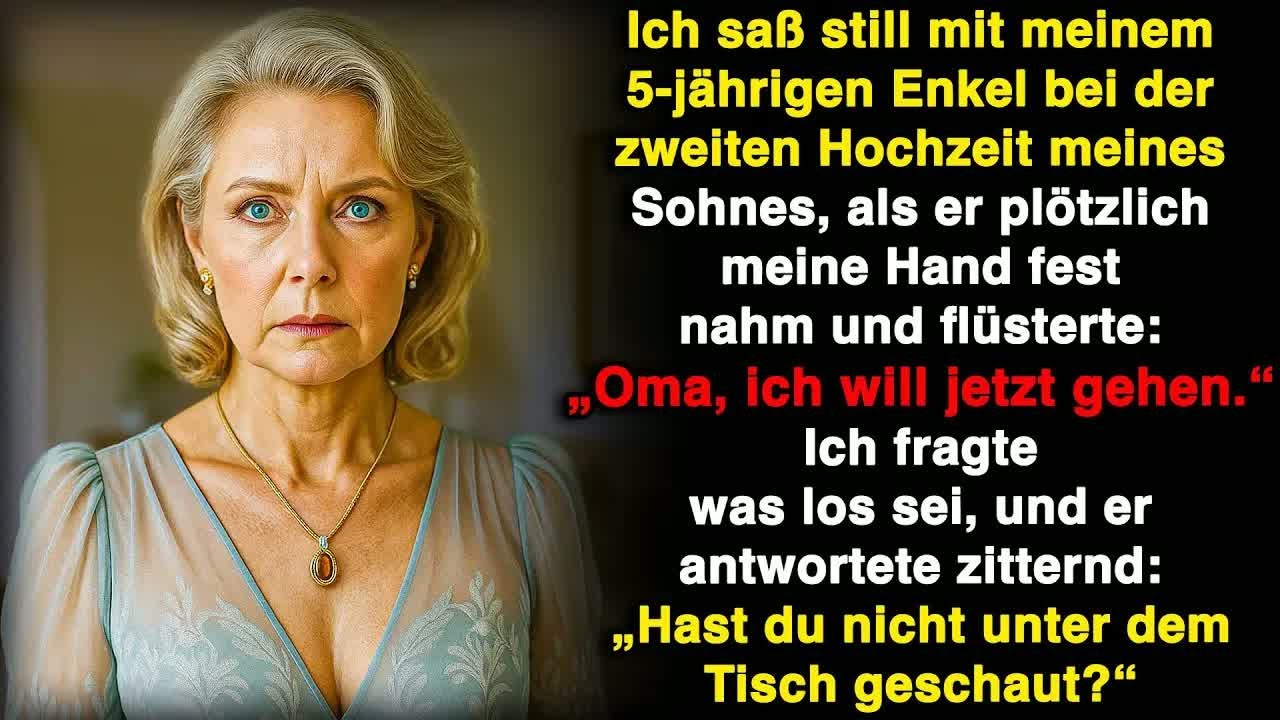 Mein Enkel sagte mir, ich solle unter dem Tisch schauen, bei der Hochzeit seines Vaters…