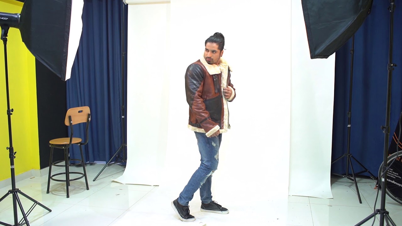 Shearling Aviator Leather Jacket