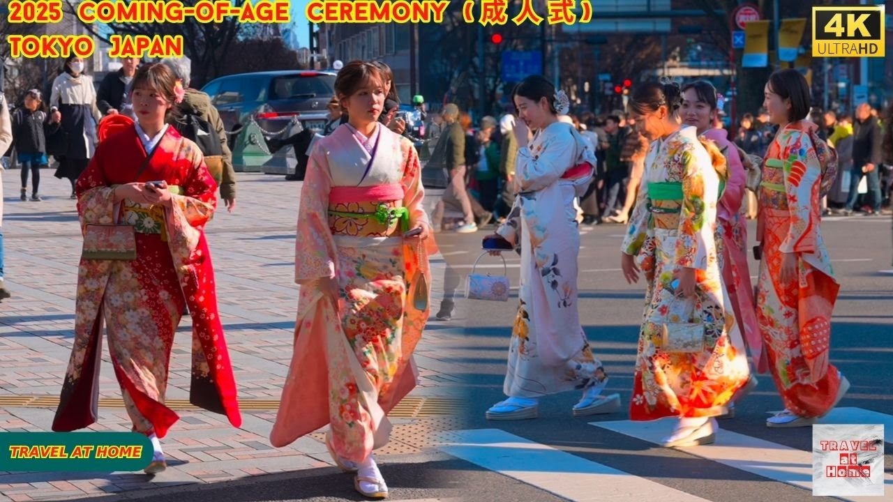 4k hdr japan travel | 2025 coming-of-age ceremony (成人式) in Tokyo Japan | Beautiful furisode kimono