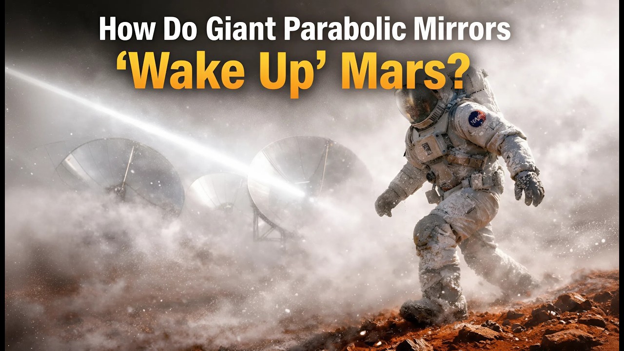 How Do Giant Parabolic Mirrors “Wake Up” Mars?