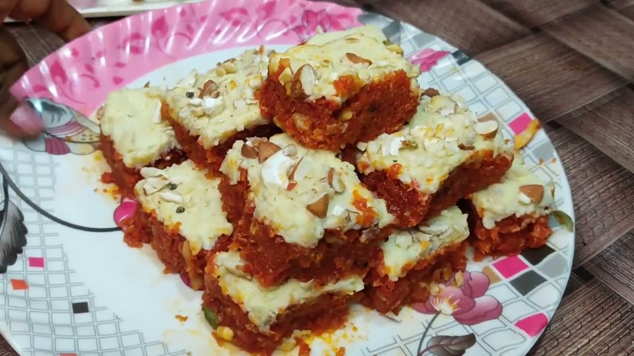 गाजर की बर्फी, सॉफ्ट, मुंह में रखते ही घुल जाये । Gajar ki Barfi | Gajar Paak । Carrot Burfi