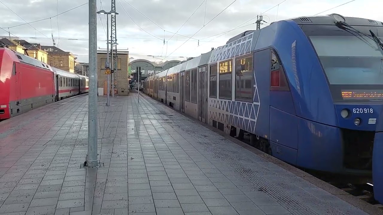Abfahrt Vlexx Lint 81 als RE3 nach Saarbrücken Hbf am Mainzer Hbf