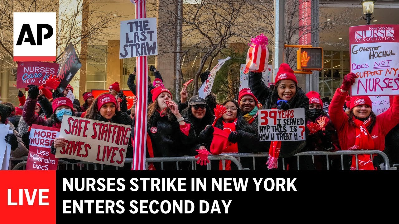 LIVE: Nurses strike in New York enters second day