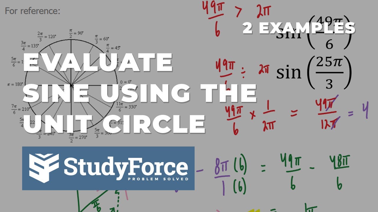 Evaluating SINE with Unit Circle (Radians) | No Calculator