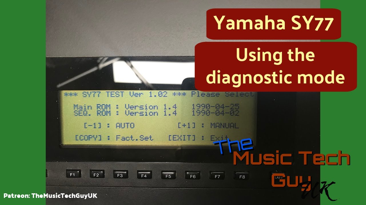 Yamaha SY77 - Using the Diagnostic Mode