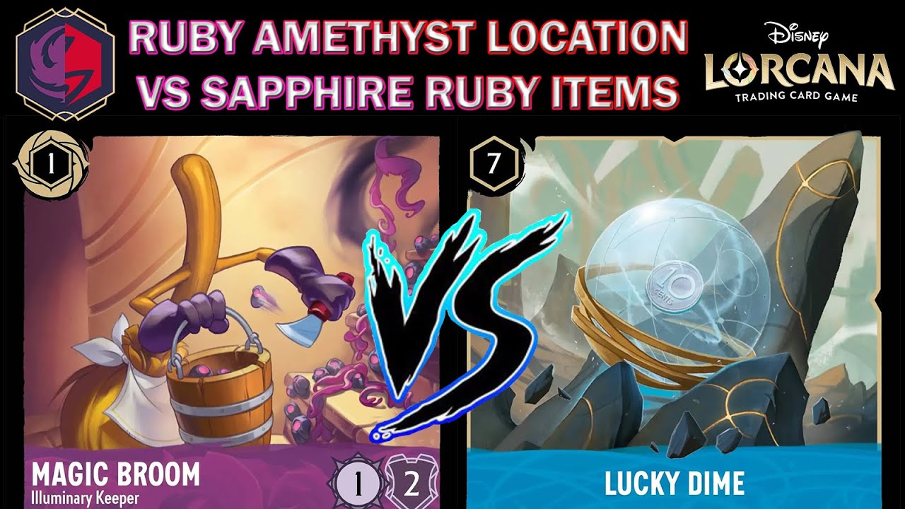 🔴🟣 RUBY AMETHYST LOCATION ANTI-META SPICE VS SAPPHIRE RUBY ITEMS - Disney Lorcana Gameplay