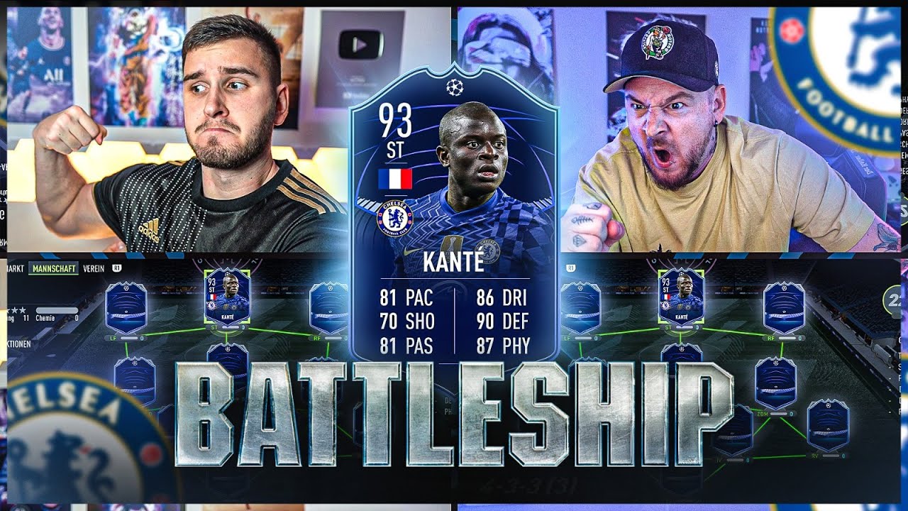 FIFA 22: PLAYER OF THE WORLD KANTE SQUAD BUILDER BATTLESHIP 😱😱 vs DerKeller