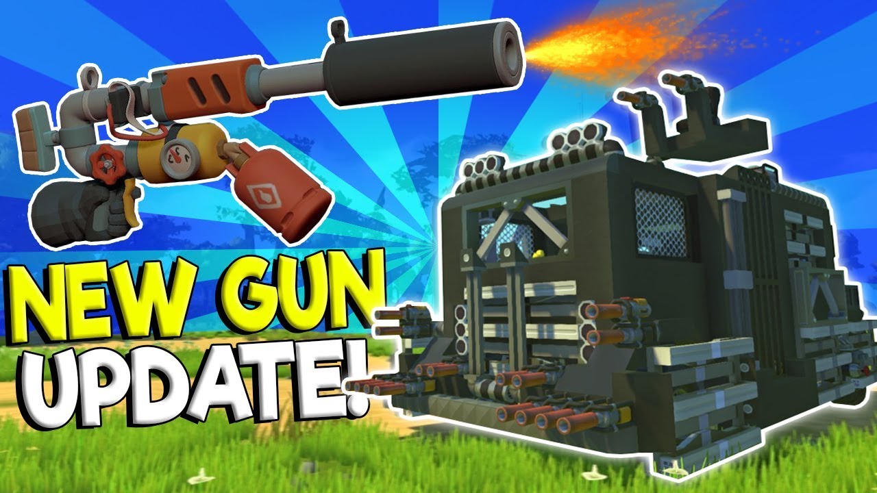 NEW SPUD GUN & DESTRUCTION UPDATE! - Scrap Mechanic Gameplay - Spud Gun New Update