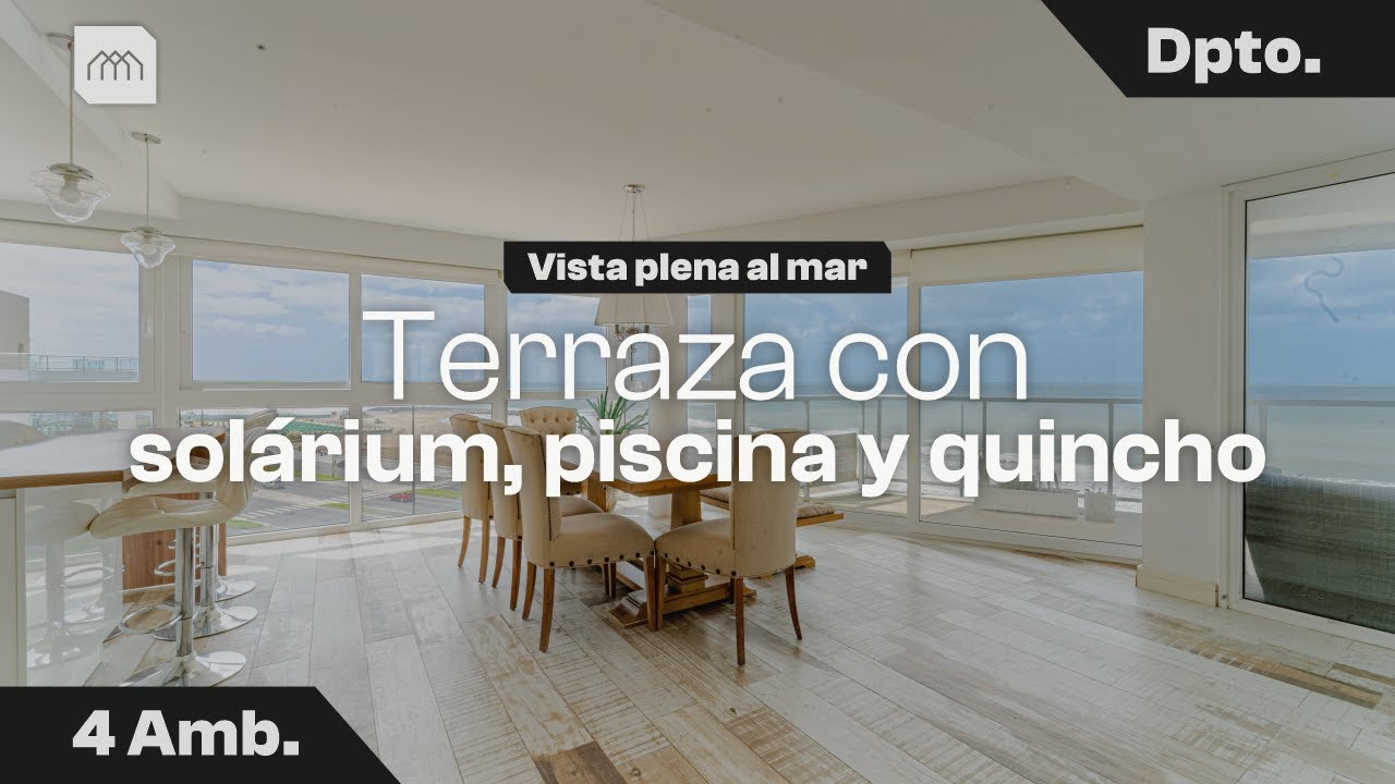 Departamento ÚNICO con PLENA VISTA al MAR, PISCINA y QUINCHO.