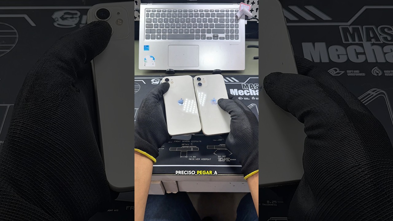 Instalando uma tela original em um iPhone 11 com a tela quebrada  #reparodecelular  #iphone