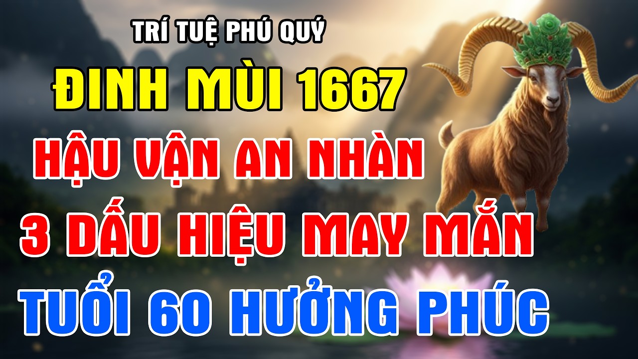 Đinh Mùi 1967: Tuổi 60 HƯỞNG TRỌN PHÚC TRỜI BAN từ 2026!