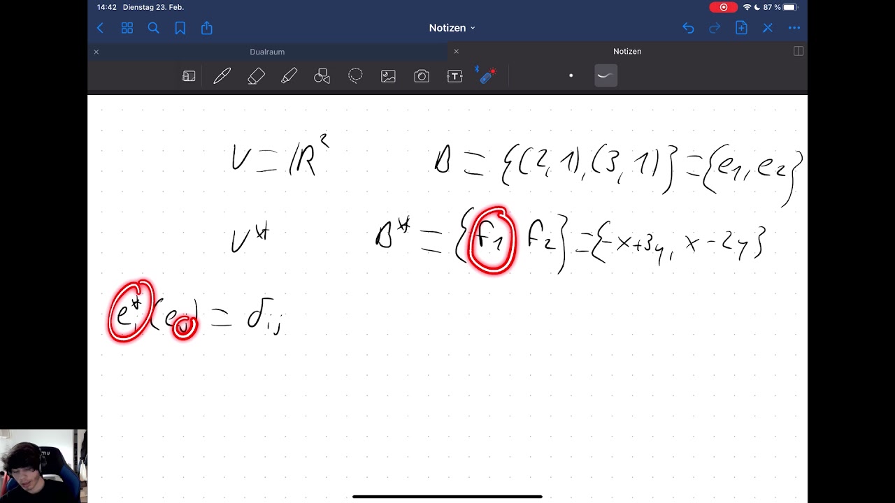 Dualräume und Dualbasen | Lineare Algebra #010