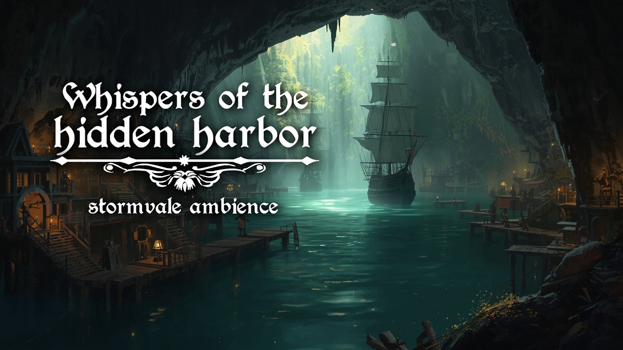 Pirate Ambience for Focus & Relax | Whispers of the Hidden Harbor