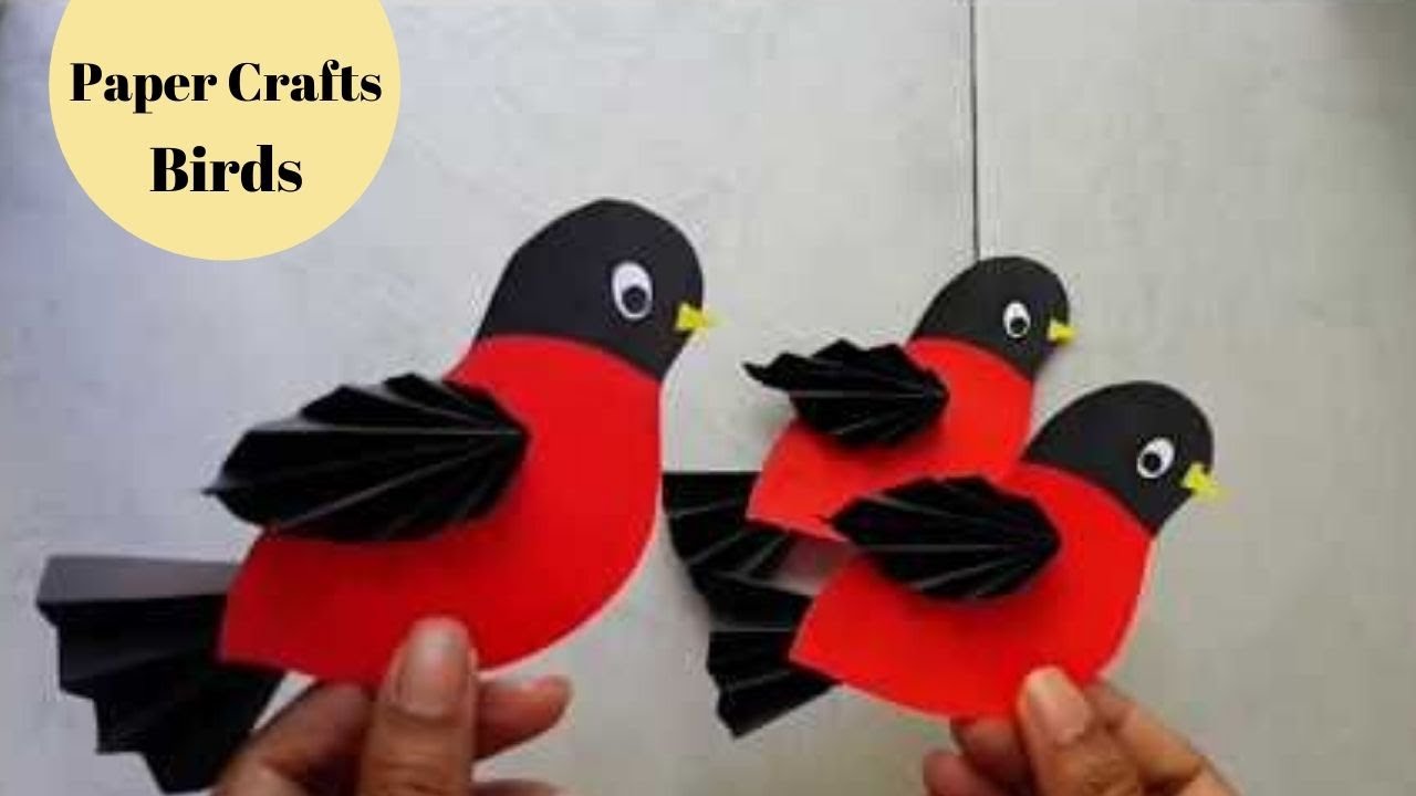 DIY Easy Paper Craft Bird / Paper Crafts for Kids/ Craft Paper Ideas By Aloha Crafts