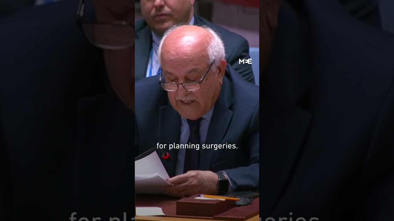 Palestinian Envoy to UN moved to tears during UNSC session while quoting doctor killed by Israel
