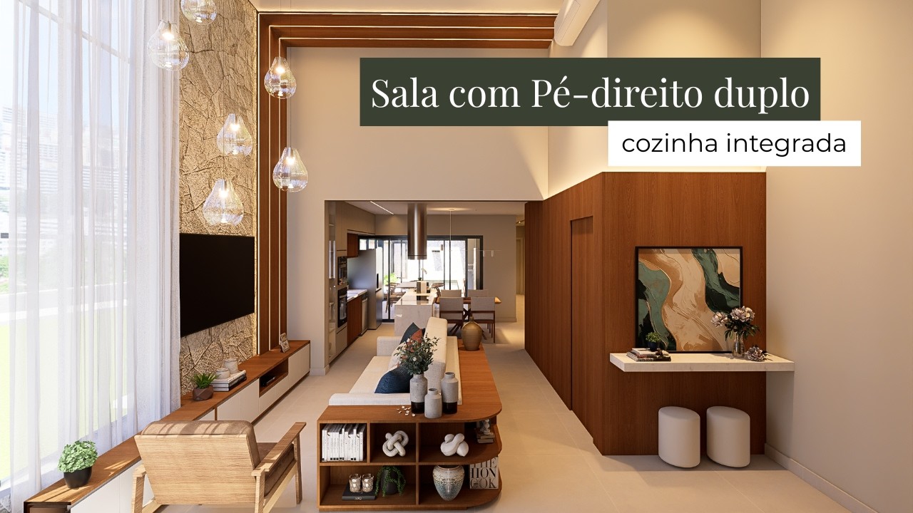 SALA PEQUENA, IMPACTO GIGANTE: Pé-Direito Duplo e Integração com Cozinha | Bose Bento