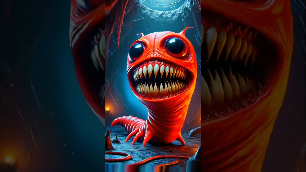 scary version of larva characters #horror