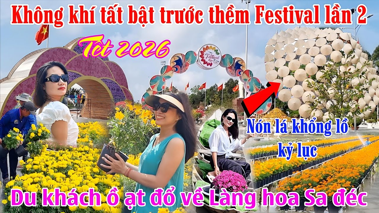 Đẹp rực rỡ trước thềm festival lần 2 | Du khách khắp nơi đổ về làng hoa Sa đéc