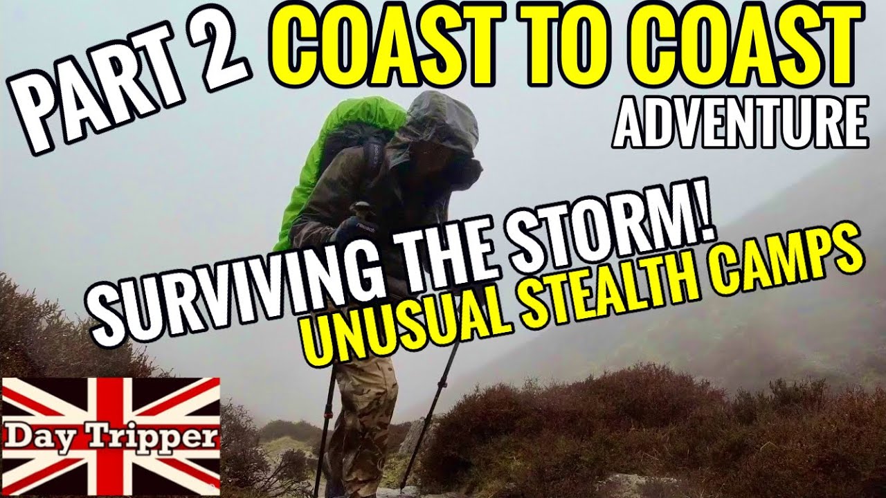 Coast to Coast Hiking Adventure - Part 2 - Surviving the Storm - Unusual Stealth Camping Locations