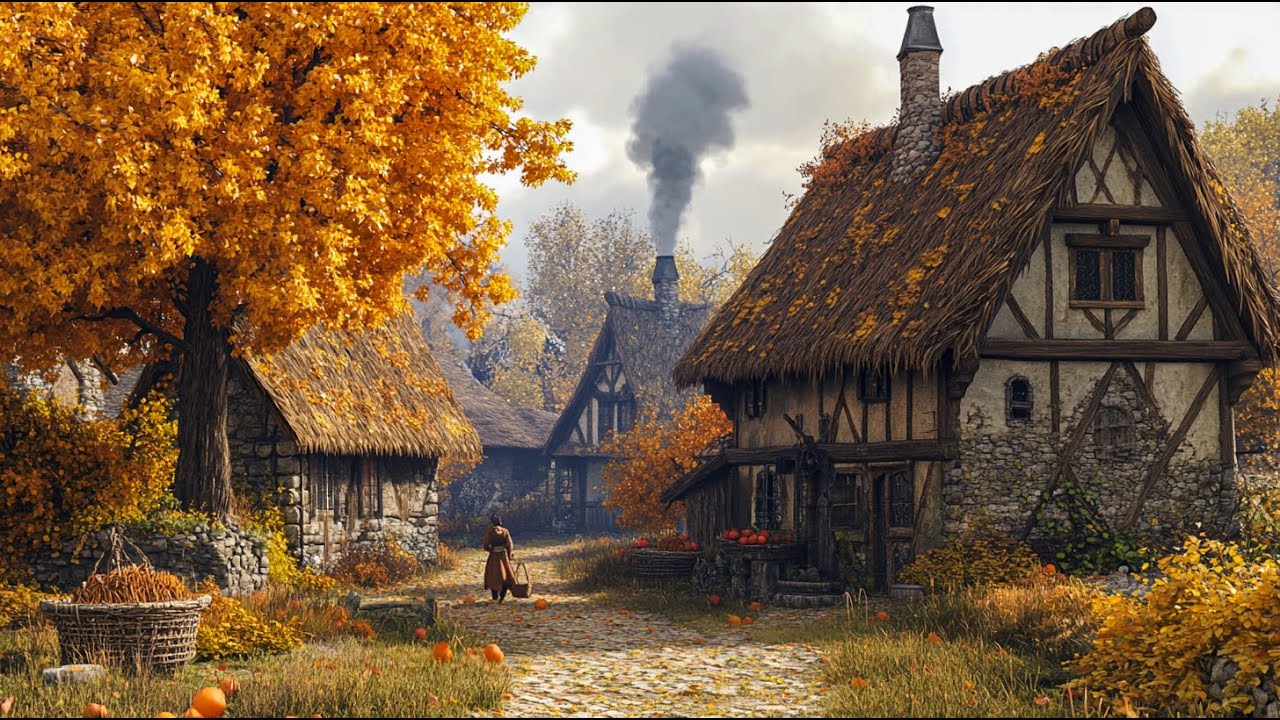 Cozy Autumn Serenity in a Medieval Village &ndash; Relaxing Celtic & Medieval Music for Deep Relaxation
