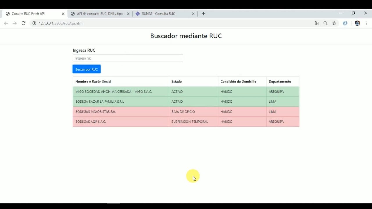 08 - Consulta RUC con FETCH API, ASYNC AWAIT JavaScript