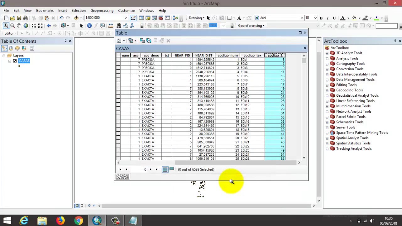 CAMPOS EN SECUENCIA EN ARCGIS