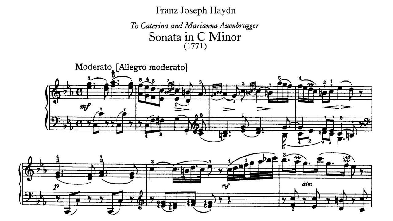 Haydn: Keyboard Sonata No. 33 in C minor, Hob.XVI:20 [Alpenheim]