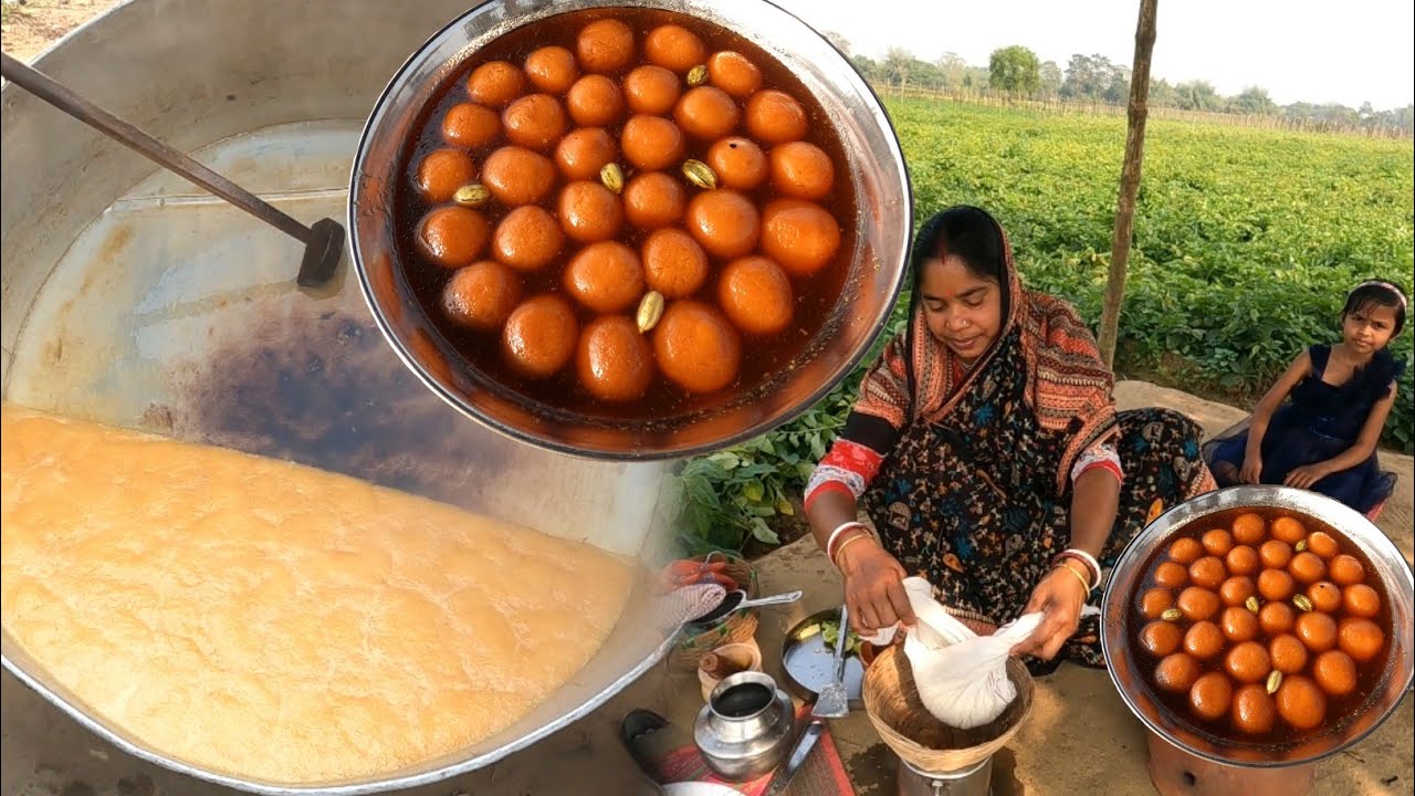 ভোরবেলায় গাছ থেকে খাঁটি খেজুর রস পেড়ে নলেন গুড়ের রসগোল্লা বানালাম | Nolen Gurer Rasgulla