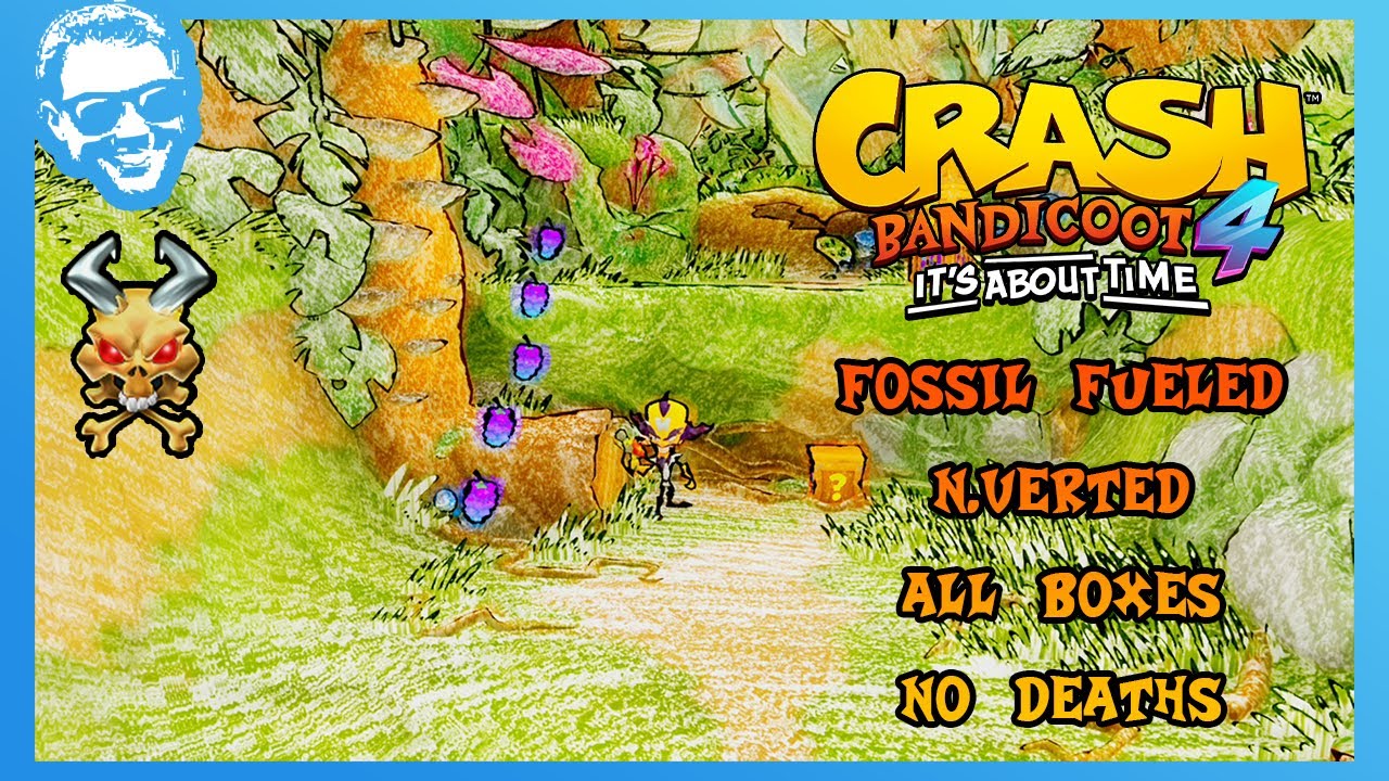 Fossil Fueled (N.Verted) — Полное прохождение — Без смертей — Все драгоценные камни — Crash Bandi...