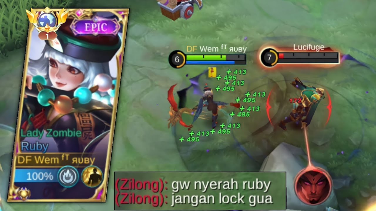 Yu Zhong Terlalu Sombong Diawal!! Diakhir Dibuat Kena Mental | Top Global Ruby | MLBB