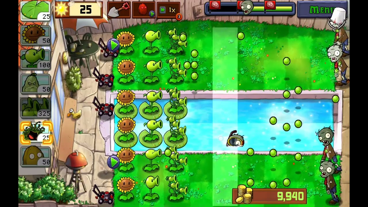 Plants vs zombie pool Lv 7😨