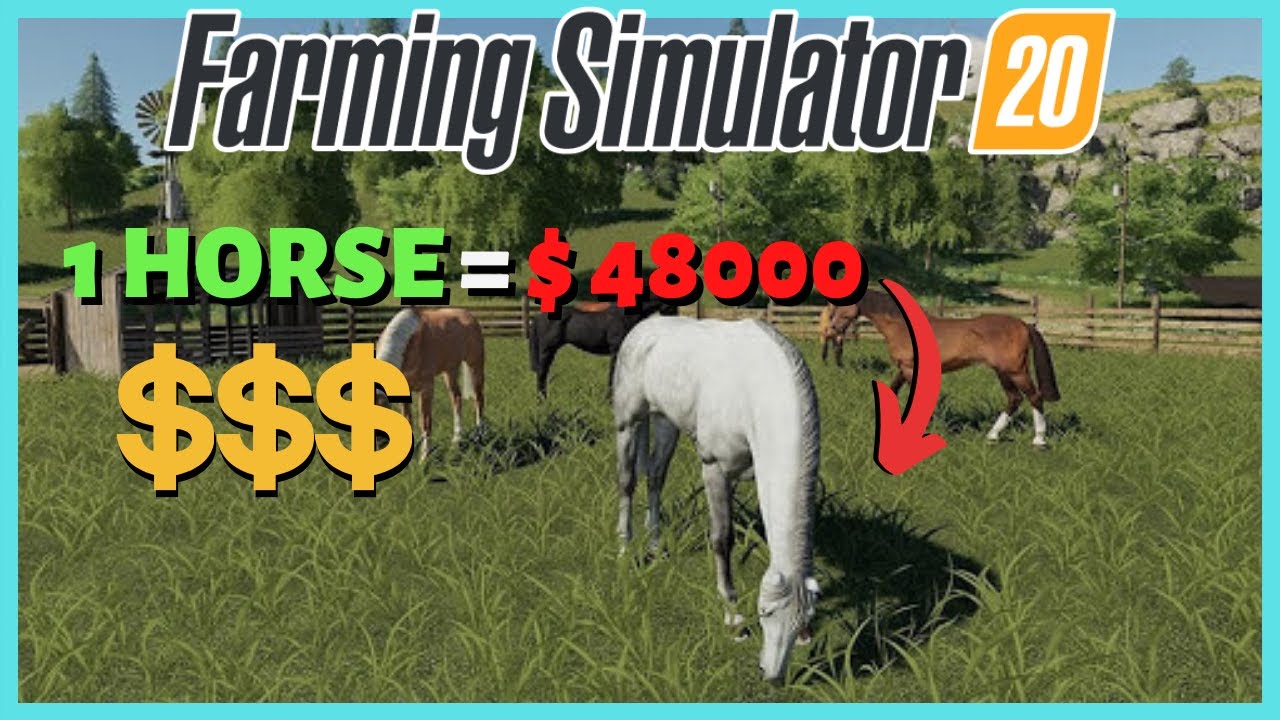 How to RIDE a Horse Farming simulator 20 🚜🐴 Horses price $48 000