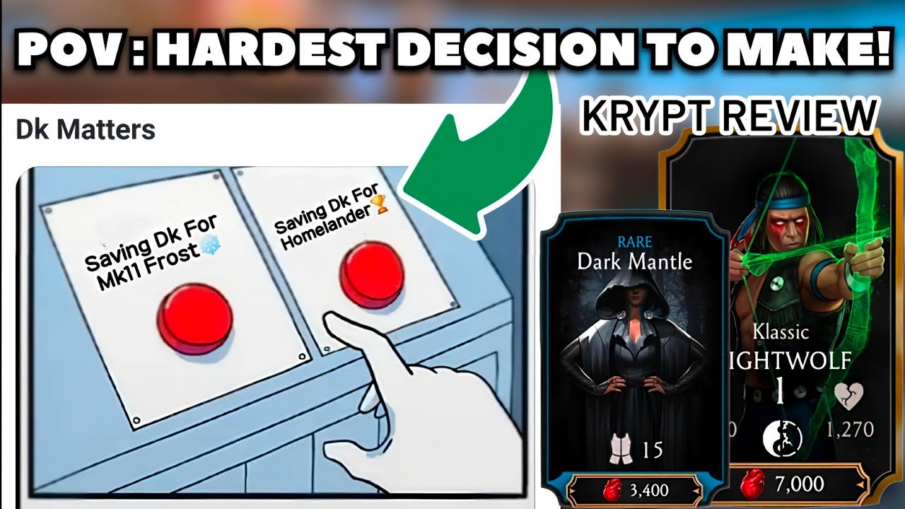 POV: When You've To Make Your Hardest Decision in Mk Mobile! - Mk Mobile Krypt