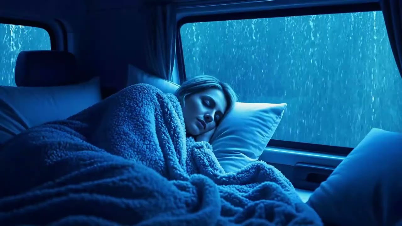 🌩️Soft Thunder & Rain in a Cozy Car 🌧️🚗 Relaxation