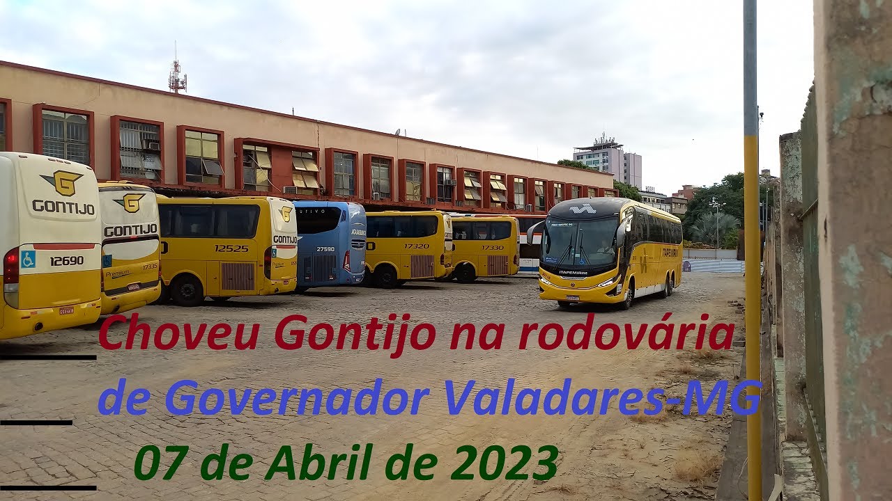 Choveu Gontijo na rodoviária de GVA - MG 07 abril 2023, Nova/Mirim,Vab G8 1350,VRD, União WRBUS