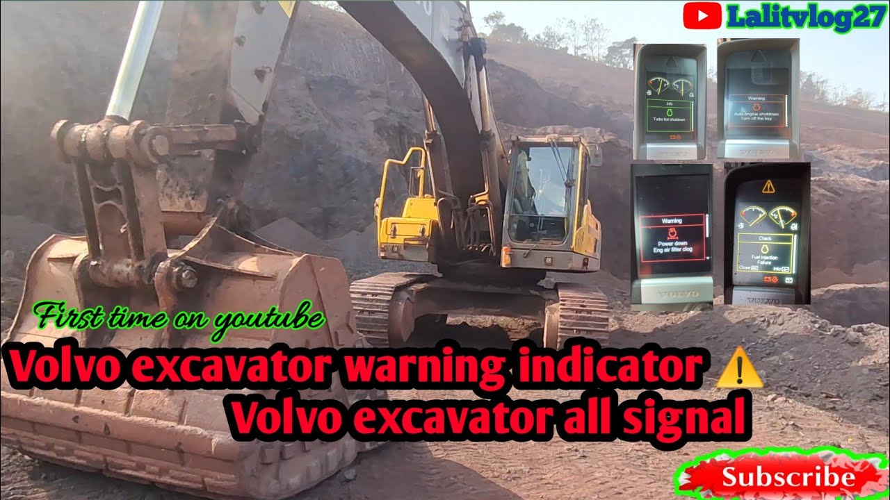 Volvo excavator all warning indicator  ||  Volvo excavator all warning signal || @Lalitvlog27 