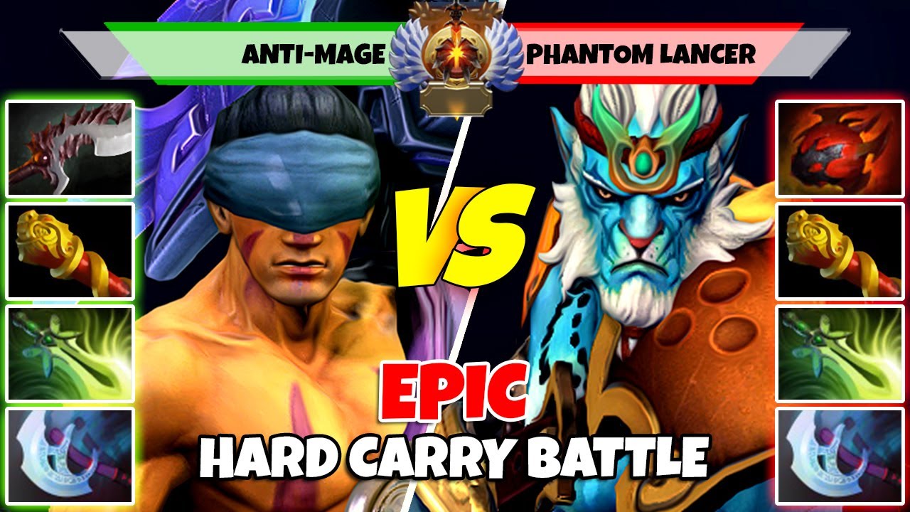 ANTI-MAGE (керри) против PHANTOM LANCER (керри) — Эпическая битва игроков Dota 2 ранга Immortal —...