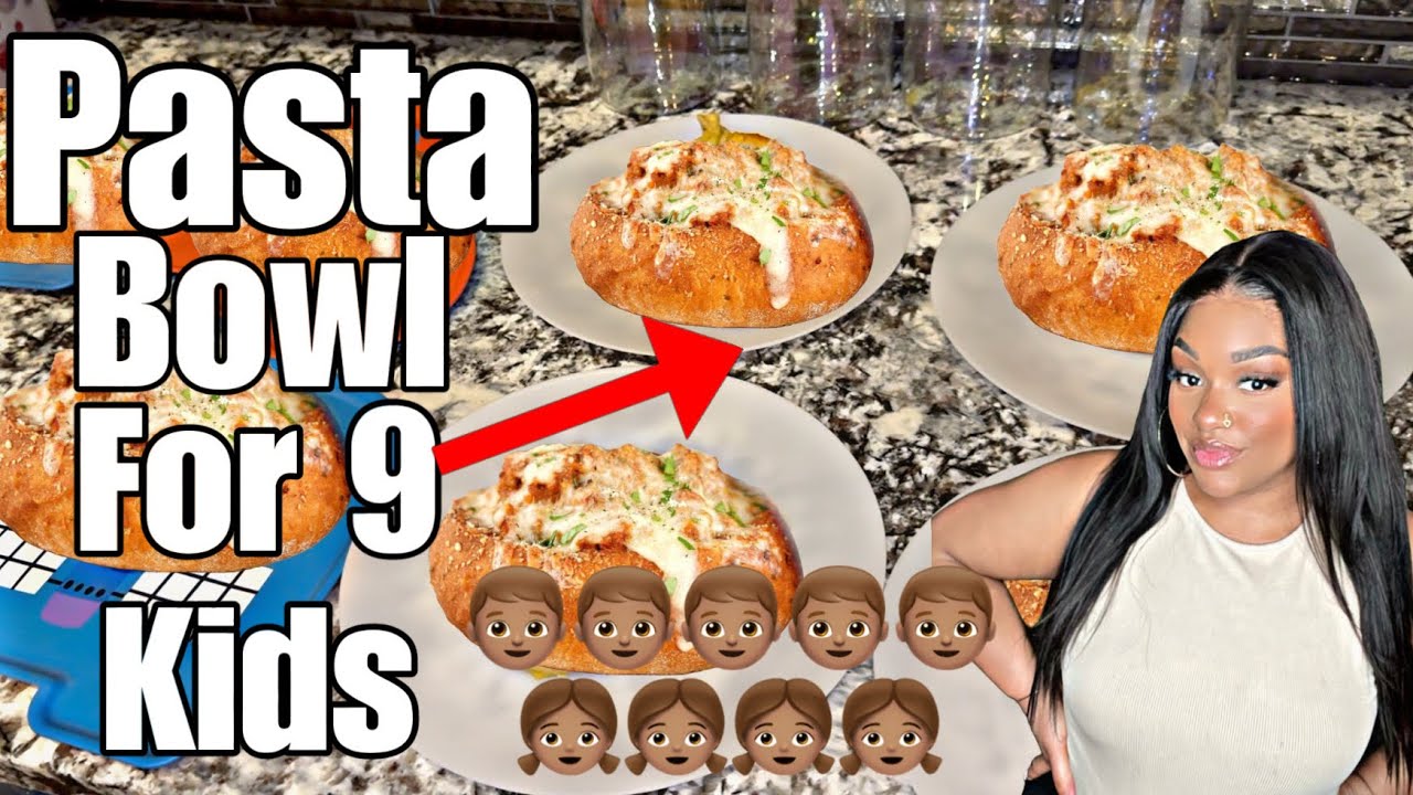 5 MIN PASTA BREAD BOWL DINNER FOR 9 KIDS
