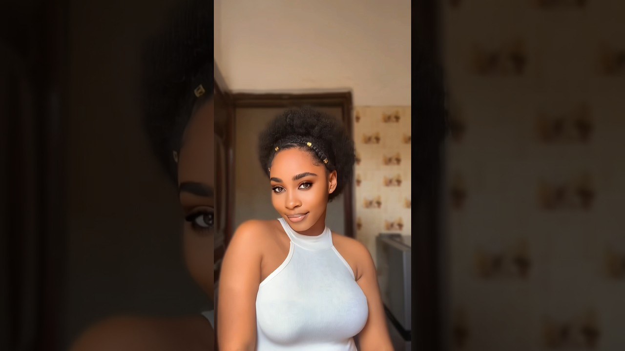 Cute 4c Natural hairstyle without gel #naturalhair #naturalhairstyles #4chairstyles