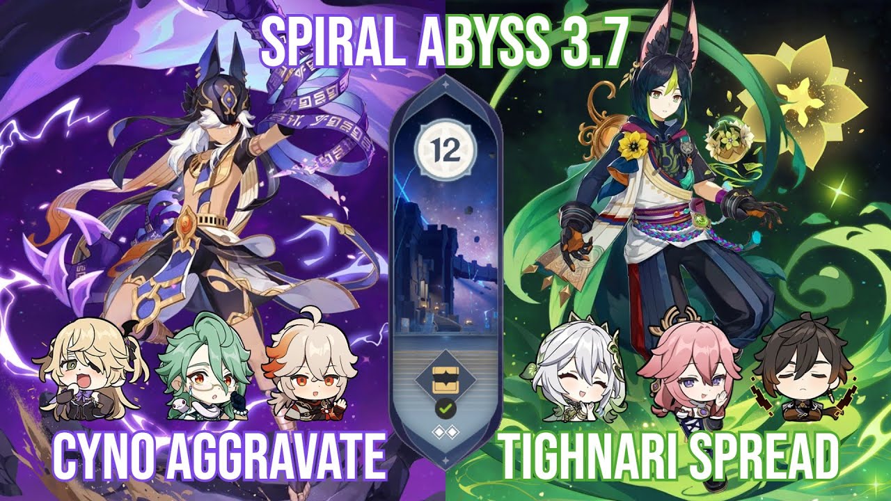 C0 Cyno Aggravate & C2 Tighnari Spread - Genshin Impact Spiral Abyss 3.7