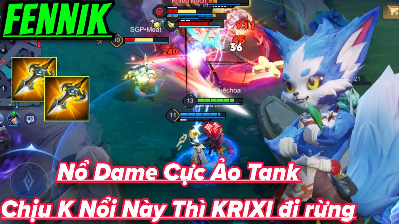 Fennik Nổ Dame Cực Ảo Đến Tank Trâu Bò Cũng Chịu Không Nổi Này Thì Krixi Đi Rừng Trên Cao Thủ