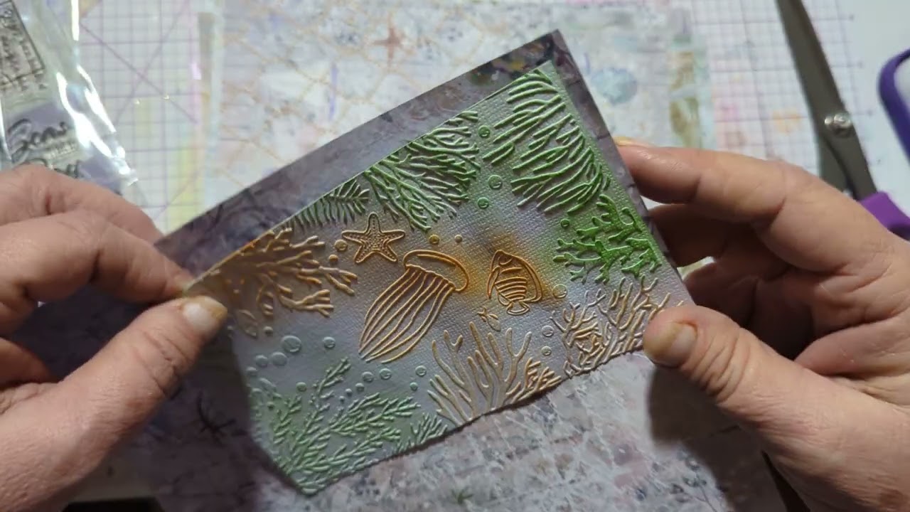 Making a card using Crafter's Companion's Sea's the Day Collection