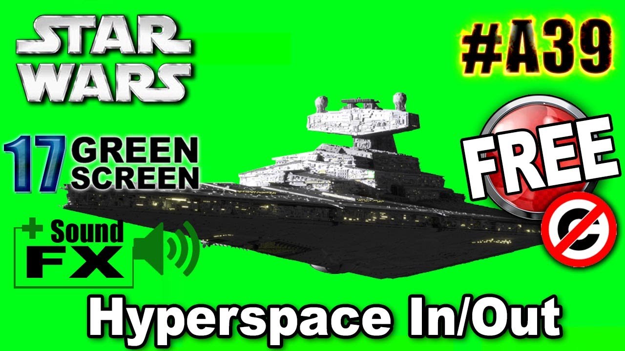 Star Destroyer Hyperspace Star Wars Green Screen 3D