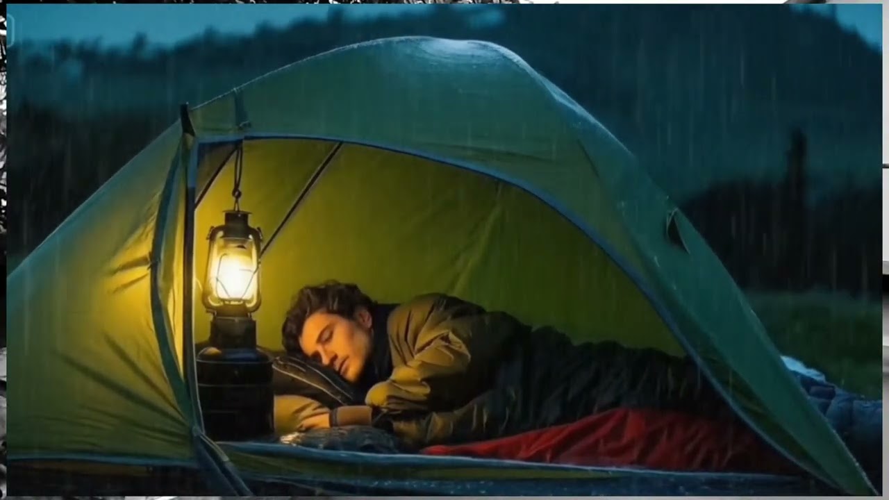 Camping in Heavy Rain and Flood | Rainstorm Survival Inside and Outside Tent 9