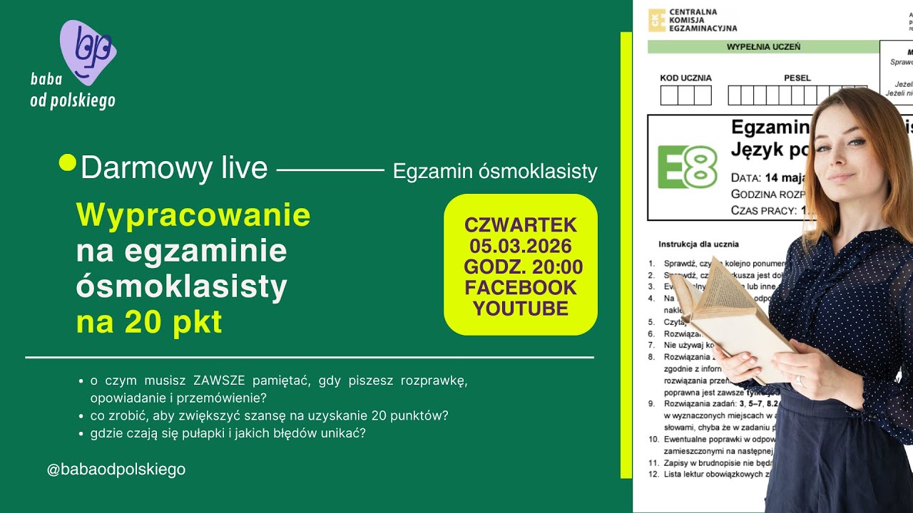 Wypracowanie na egzaminie ósmoklasisty na 20 pkt