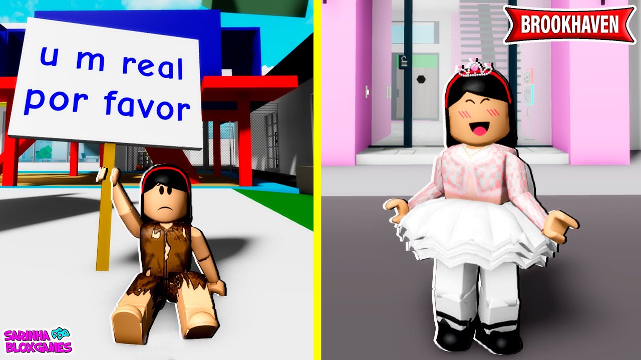 DE MENDIGA PARA PRINCESA-  HISTORINHA- BROOKHAVEN 🏡 RP | Roblox